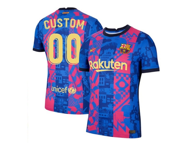 Club Barcelona Custom #00 Third 2021/22 Soccer Jersey - Click Image to Close